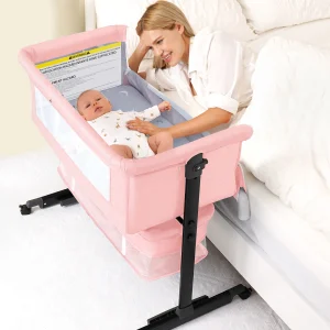 Baby Bassinet Bedside Crib Foldable - Thumbnail Image 6