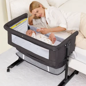 Baby Bassinet Bedside Crib Foldable - Thumbnail Image 5