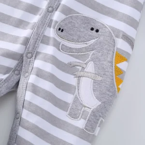 2pcs Zip Footed Rompers - Thumbnail Image 3