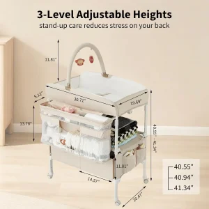 Portable Baby Changing Table with Wheels - Thumbnail Image 2