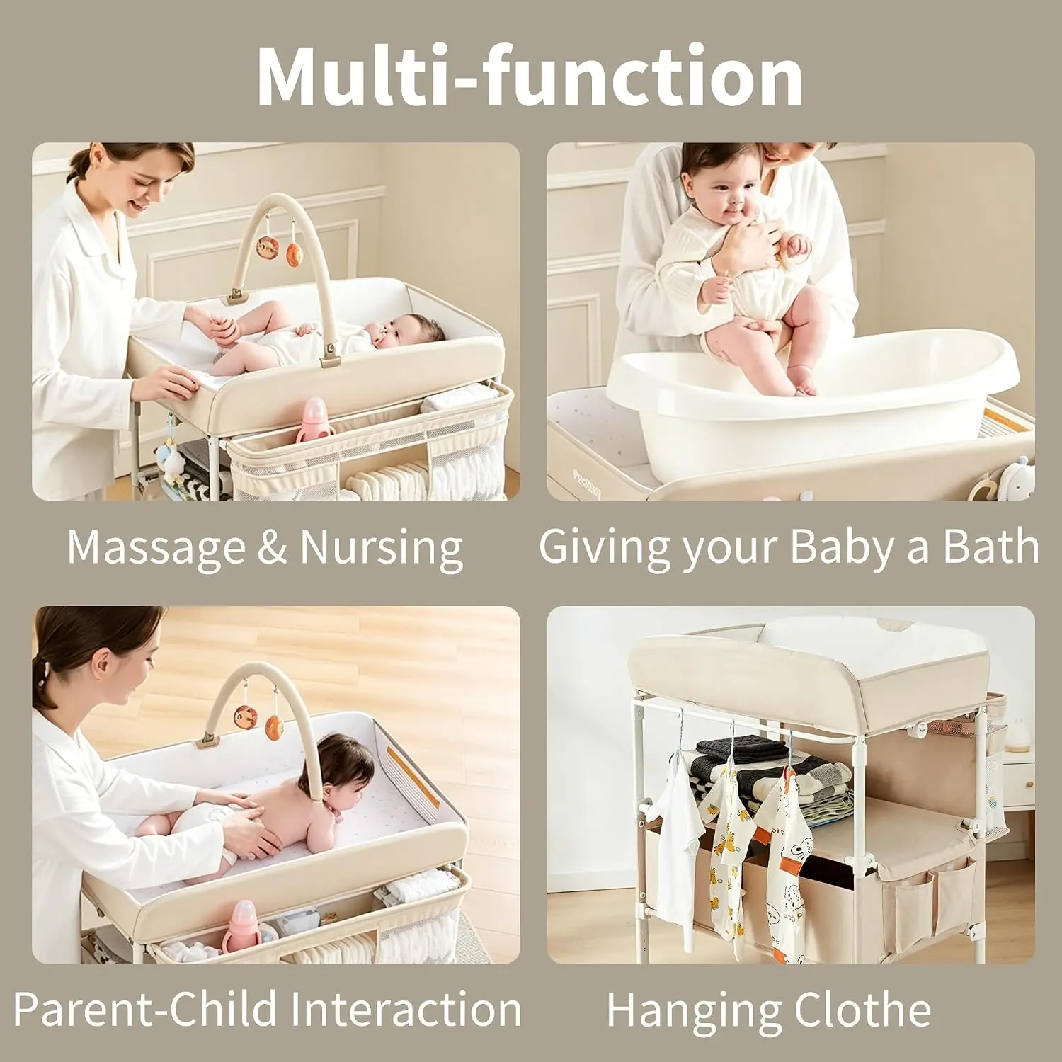 Portable Baby Changing Table with Wheels - Image 3